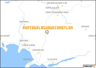 map of Punta del Agua de Camotlán