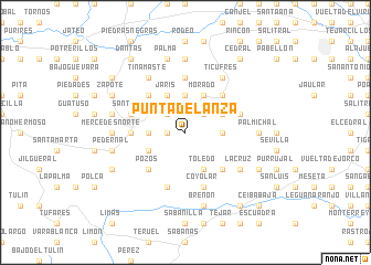 map of Punta de Lanza