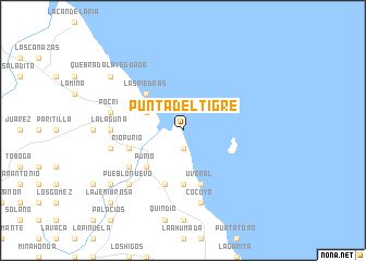 map of Punta del Tigre