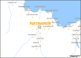 map of Punta de Peña
