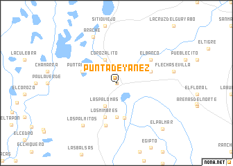 map of Punta de Yáñez