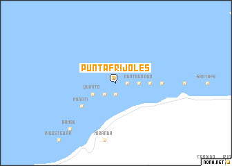 map of Punta Frijoles