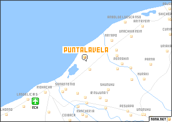 map of Punta La Vela
