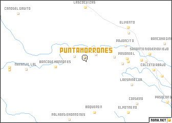 map of Punta Morrones