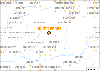 map of Puntarenas