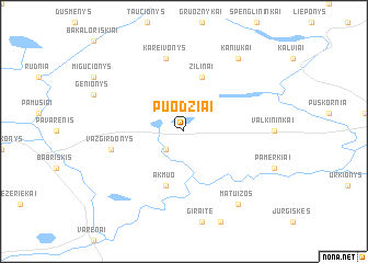 map of Puodžiai