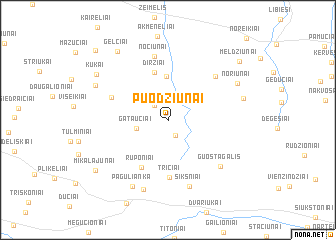 map of Puodžiūnai