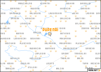 map of Pupėnai