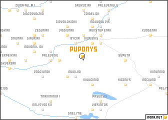 map of Puponys