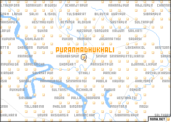 map of Purān Madhukhāli