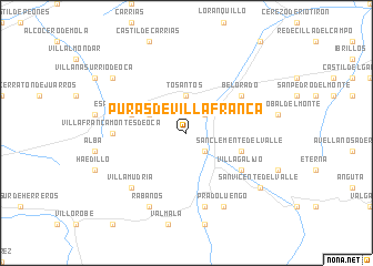 map of Puras de Villafranca