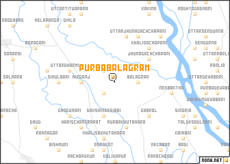 map of Purba Bālāgrām