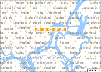 map of Purba Chāndpur