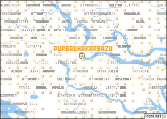 map of Purba Dhākarbāzu