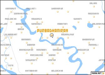 map of Purba Dhanīrām