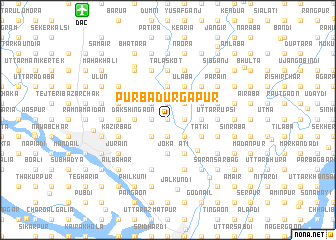 map of Purba Durgāpur