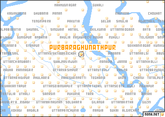map of Purba Raghunāthpur