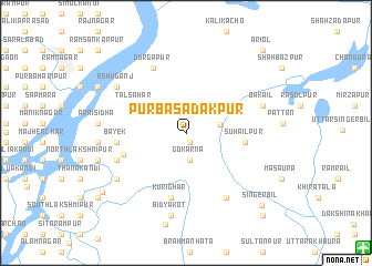 map of Purba Sadakpur