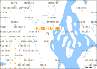 map of Purba Tekāni