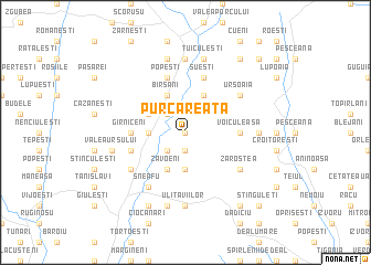 map of Purcăreaţa