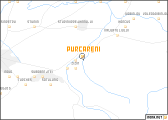 map of Purcăreni