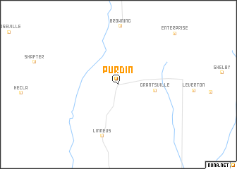 map of Purdin