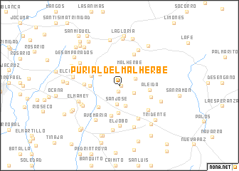 map of Purial del Malherbe