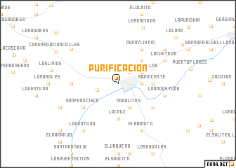 map of Purificación