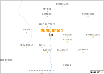 map of Purilândia