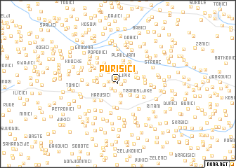 map of Purišići