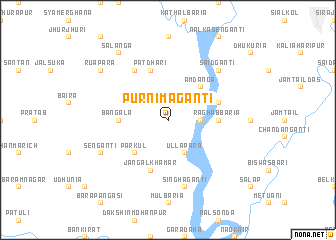 map of Purnimāgānti