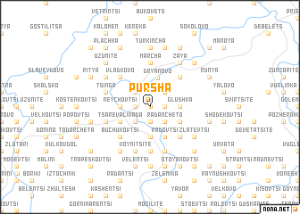 map of Pŭrsha