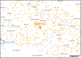 map of (( Purtići ))