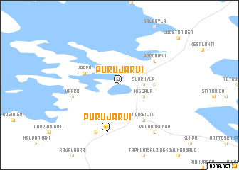 map of Purujärvi