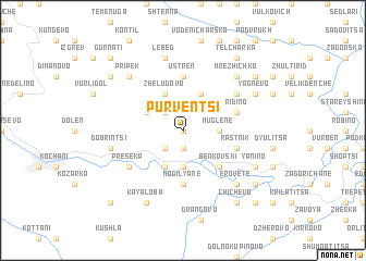 map of Pŭrventsi