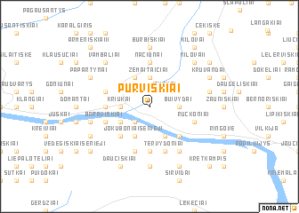 map of Purviškiai