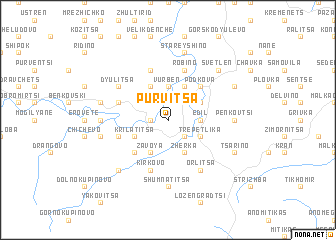 map of Pŭrvitsa