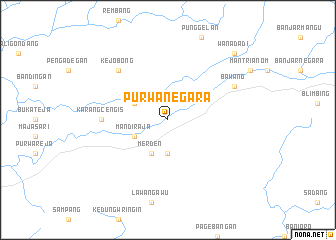 map of Purwanegara