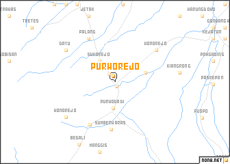map of Purworejo