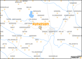 map of Purwosari