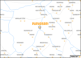 map of Purwosari