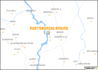 map of Purysburgh Landing