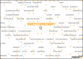 map of Purzyce Rozwory