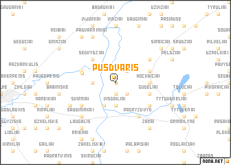 map of Pūsdvaris