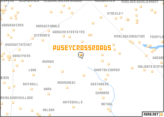 map of Pusey Crossroads