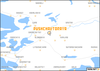 map of Pushcha Vtoraya