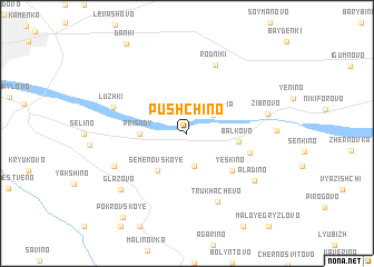 map of Pushchino