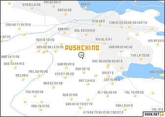 map of Pushchino