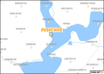 map of Pushchino