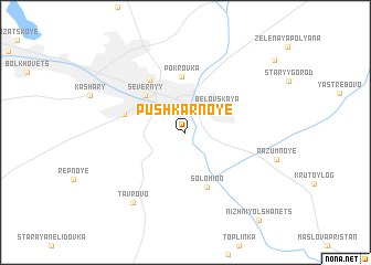 map of Pushkarnoye